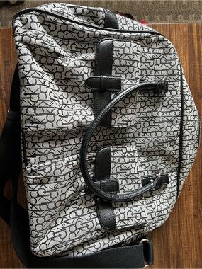 Calvin Klein Black & White Signature Monogram Duffel